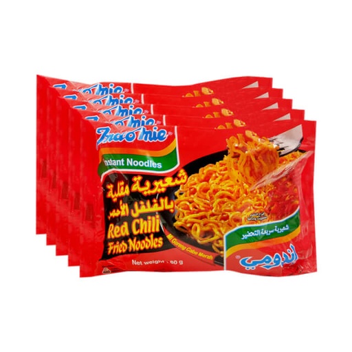 [5285000398899] Indomie Red Chili Flavored Instant Fried Noodles 5ct