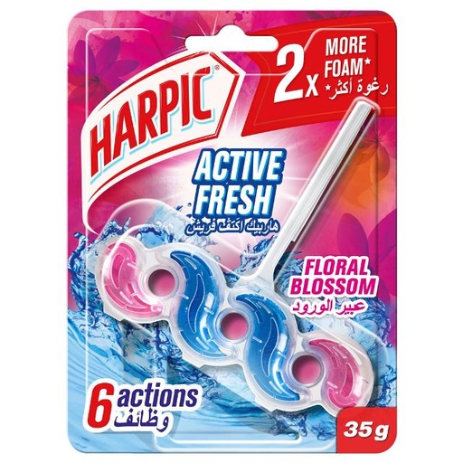 [6295120047835] Harpic Active Fresh Power 6 Toilet Cleaner Floral Blossom 35g