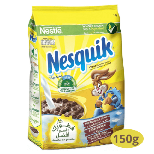 [7613287366665] Nestle Nesquik Chocolate Breakfast Cereal Pouch 150g