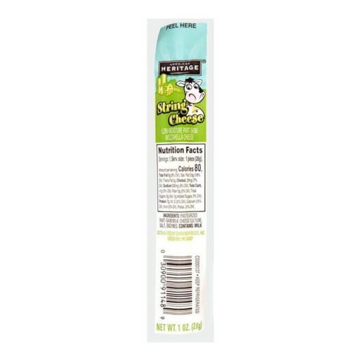 [071505018784] American Heritage Mozzarella String Cheese 28g