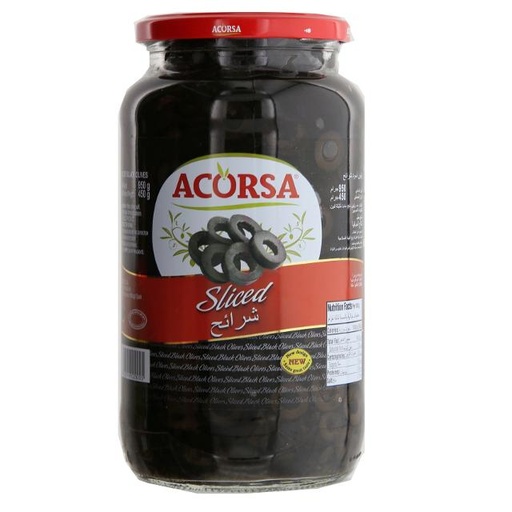 [8428916027805] Acorsa Black Olives Sliced 450g