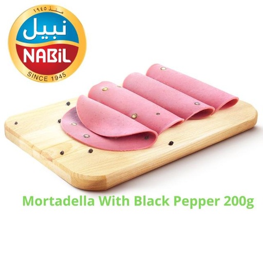 [6251010121191] Nabil Beef Mortadella With Black Pepper 200g