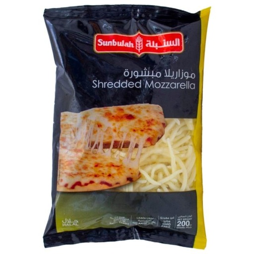 [6281073160028] Sunbulah Shredded Mozzarella Cheese 200g
