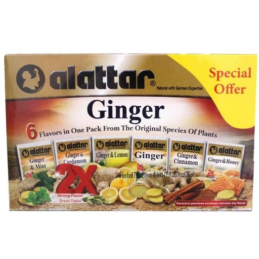 [6212900009937] Al Attar 6 Ginger Flavors- 24 Bags