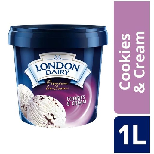 [6291003096488] London Dairy Cookies & Cream Ice Cream 1Litre