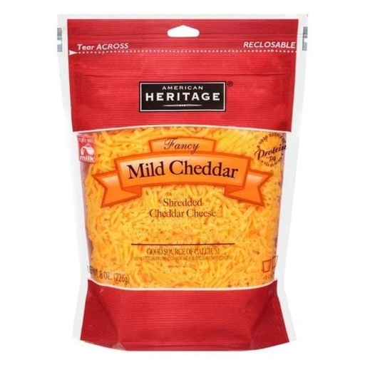 [071505018760] American Heritage Shredded Cheddar Cheese