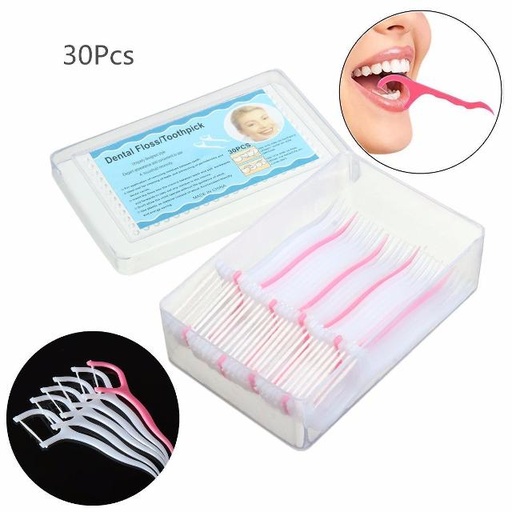 [6977515690016] Dental Flosser Plastic Tooth Picks (Pack of 30).