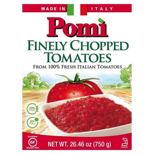 [846558000105] Pomi Finely Chopped Tomatoes, 750g