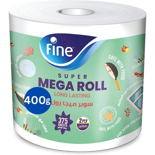 [6294018808800] Fine Kitchen Mega Paper Towel Mega Roll 2 PLY 400 Sheets