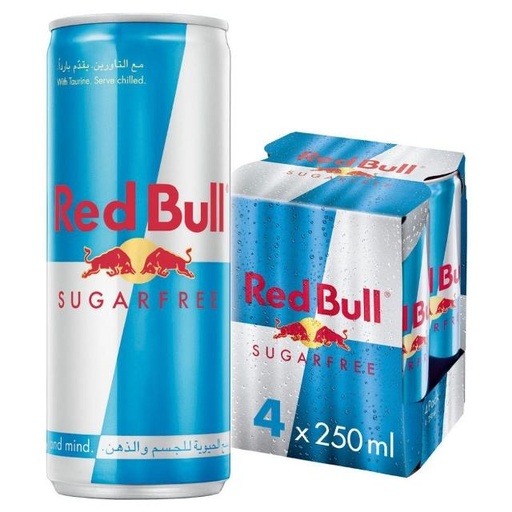[9002490200381] Red Bull Energy Drink Sugar Free 4 x 250ml