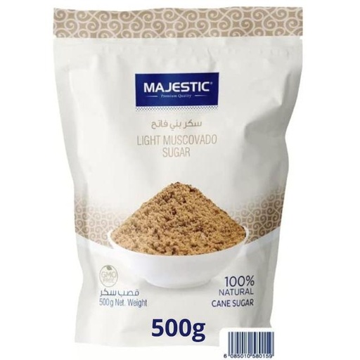 [6085010580159] Majestic Light Muscovado Sugar, 500g