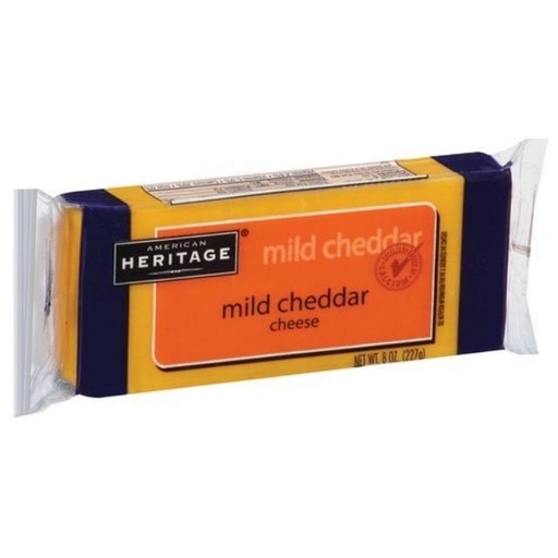 [071505018814] American Heritage Mild Cheddar Cheese Block 226.79g