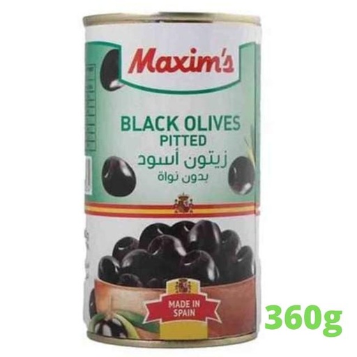 [5283000326034] Maxim Black Olives Whole 360g