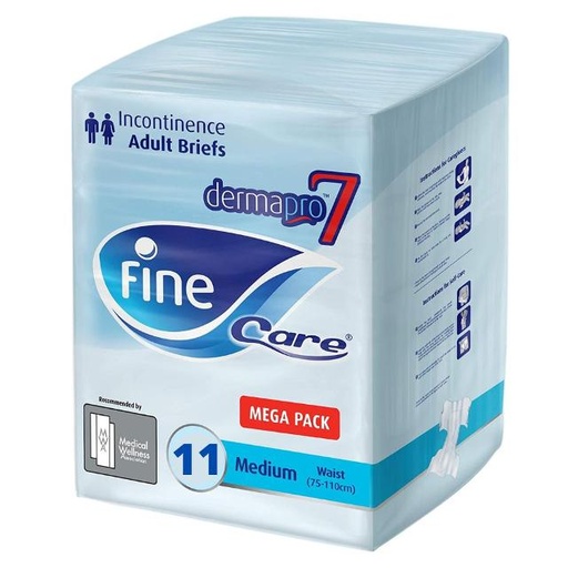 [1fffff] Fine Adult diapers, size medium (Waist 75-110cm), 44 count. Fine Care briefs with Maximum Absorbency, Leak Protection
