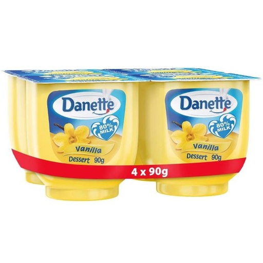 [6281022102062] Danette Dessert Vanilla Flavour 4 x 90g