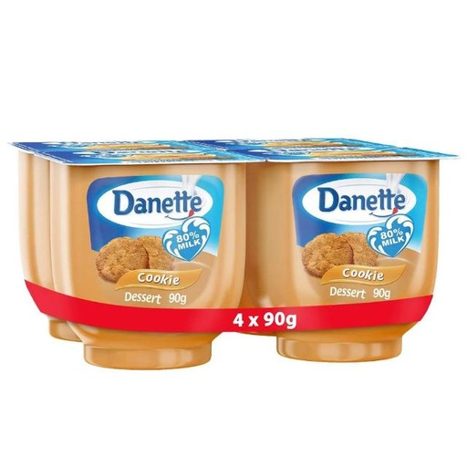 [6281022102086] Danette Dessert Cookie Flavour 4 x 90g