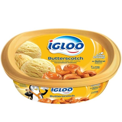 [6291003096365] Igloo Butterscotch Ice Cream 1Litre