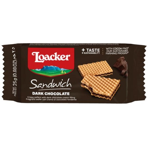 [80001478] Loacker Sandwich Dark Chocolate 25g