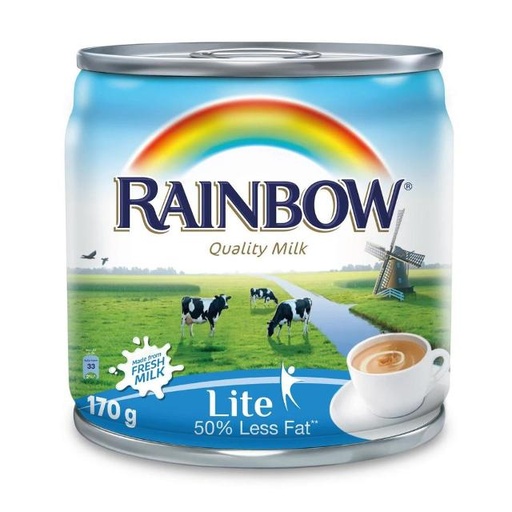 [8716200675024] Rainbow Evaporated Milk Light 170g