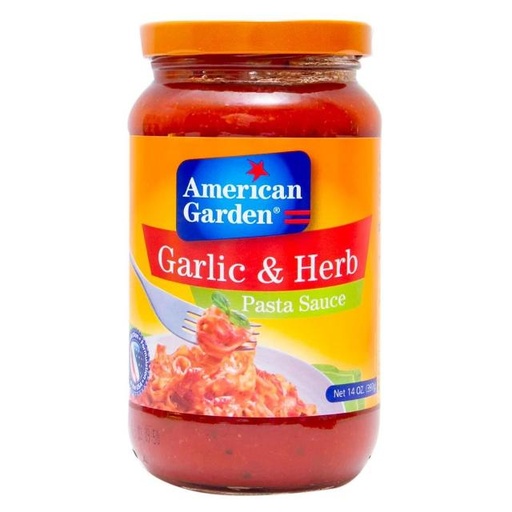 [717273508347] American Garden Pasta Sauce Garlic & Herb 397g