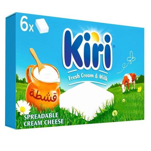 [3073781175660] Kiri Spreadable Cream Cheese Squares 6 Portions 108g