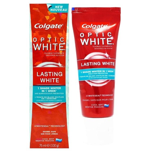 [8718951286733] Colgate Optic White Toothpaste Lasting White 75ml