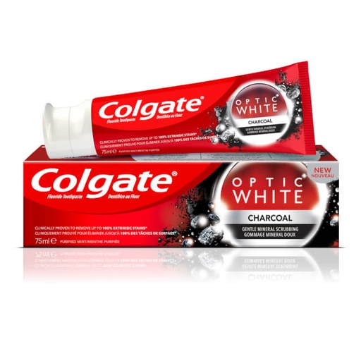 [8718951264618] Colgate Toothpaste Optic White Charcoal 75ml