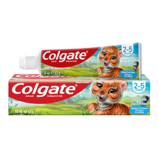 [6920354812866] Colgate Toothpaste Anticavity Kids 2-5 Yrs Bubble Fruit 65g