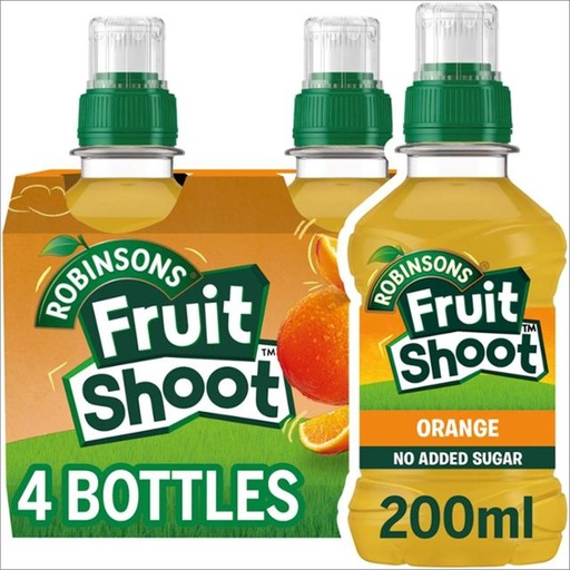[5010102111929] Fruit Shoot Orange No Added Sugar 4 x 200ml