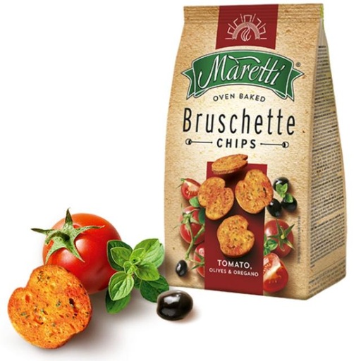 [3800205875109] Maretti Bruschette Chips - Tomato Olives & Oregano
