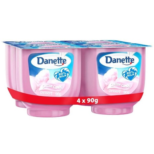 [6281022109122] Danette Dessert Cotton Candy Flavour 4 x 90g