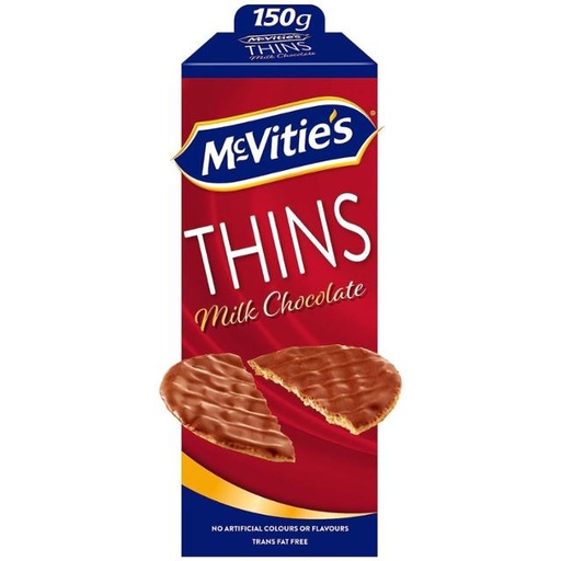 [8690504081913] Mcvities Digestive Thins Milk Chocolate 150g