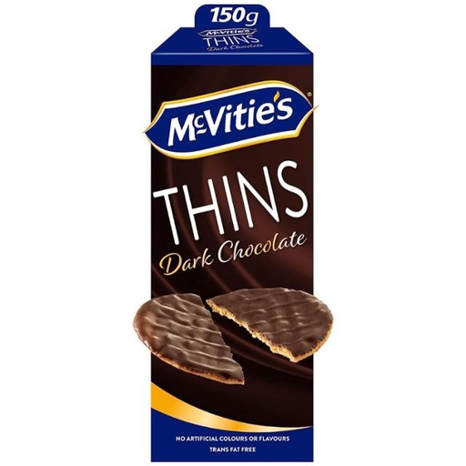 [8690504081920] Mcvities Digestive Thins Dark Chocolate 150g