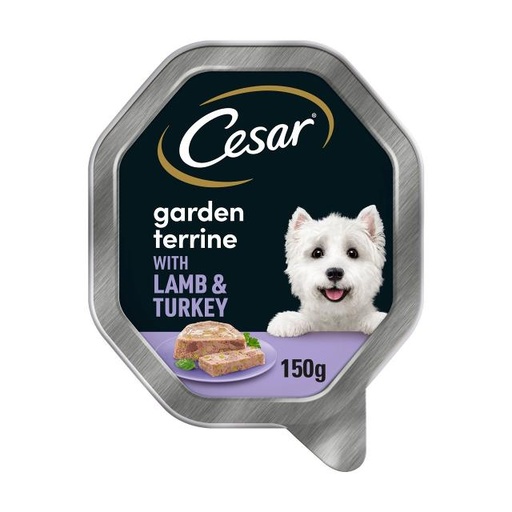 [4008429138157] Cesar Garden Terrine Dog Food Tray Lamb, Turkey & Green Beans in Loaf 150g