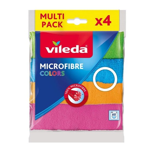 [4023103192577] Vileda Microfibre Pack of 4 Dish Cloths