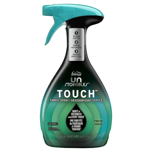 [037000873501] Febreze Unstopables Touch Fabric Spray and Odor Eliminator, Fresh, 16.9 oz