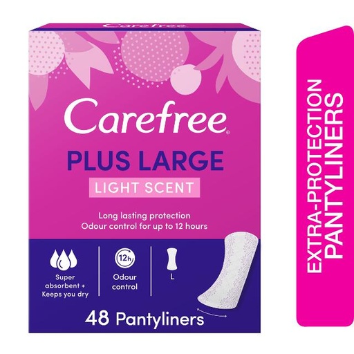 [3574660625790] Carefree Panty Liners Plus Large Light Scent 48pcs