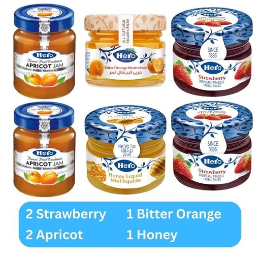 [6253342602706] Hero Original Jam & Honey Portion Pack