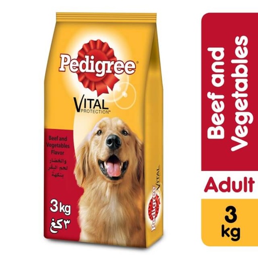 [9334214022932] Pedigree Adult Beef and Vegetable Flavor 3kg