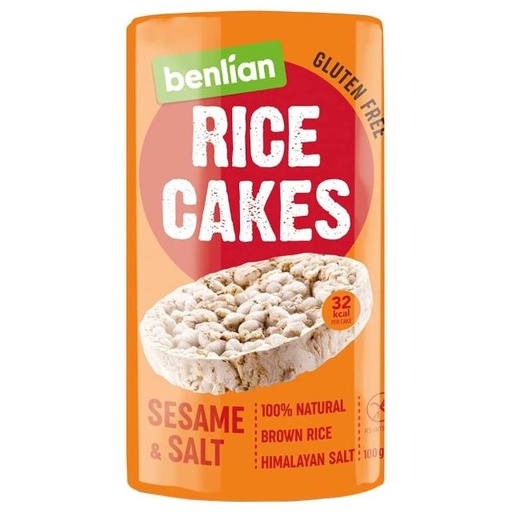 [8606012181618] Benlian Rice Cakes Sesame & Salt 100g