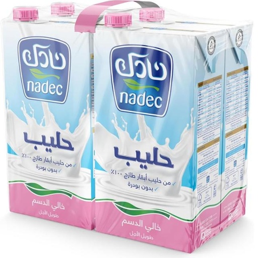 [6281057500062] A - Nadec Long Life Skimmed Milk 1L x 4