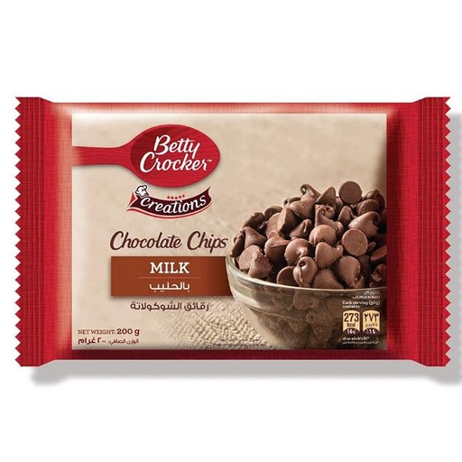 [6291105691338] Betty Crocker Creations Milk Chocolate Chips 200g