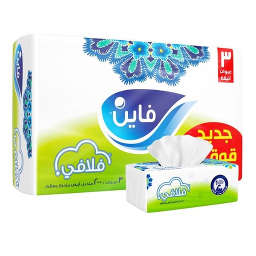 [6294018800736] Fine Fluffy - pack of 3 boxes, 600 tissues