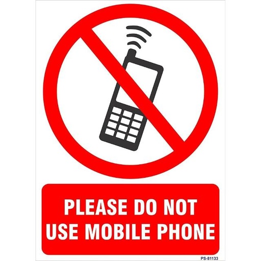[69876532900161] Sign - Phones Not Allowed