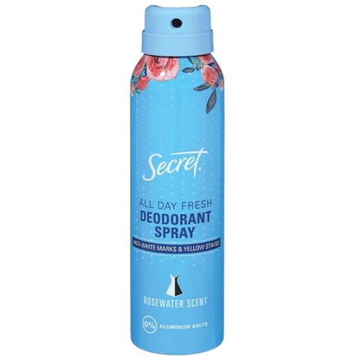 [8001841596440] Secret Deodorant Spray Rosewater Scent 150ml