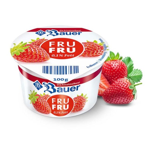 [4002334115036] Bauer Fru Fru Strawbery Flavored Yogurt 100g