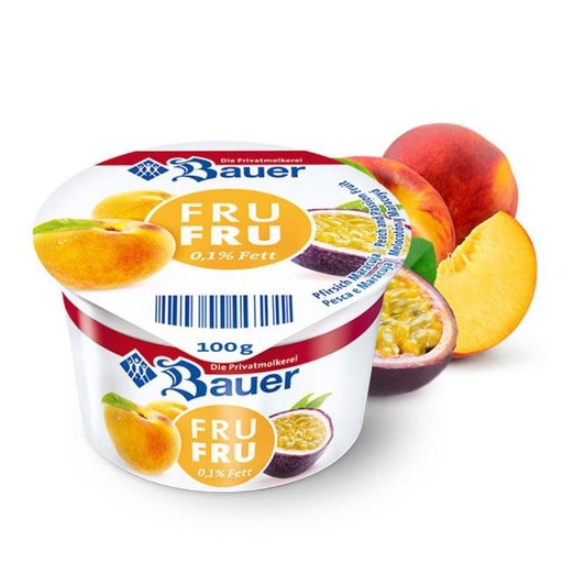 [4002334115067] Bauer Fru Fru Peach Flavored Yogurt 100g