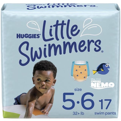 [036000161861] Huggies Little Swimmers Swim Diapers, Size 5-6, 17 Ct