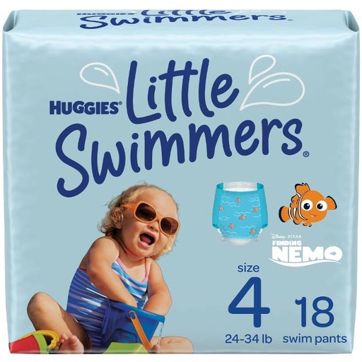 [036000161854] Huggies Little Swimmers Swim Diapers, Size 4, 18 Ct