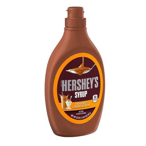 [0346602] HERSHEY'S Indulgent Caramel Dessert Sauce, Fat Free, Gluten Free Syrup Bottle, 22 oz